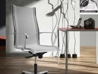 Seduta Operativa Alfa-RE in tessuto con braccioli in metallo di Sedie Brianza