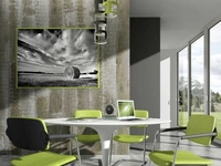 Seduta Ospiti con braccioli Cindy in tessuto imbottito e metallo di Sedie Brianza