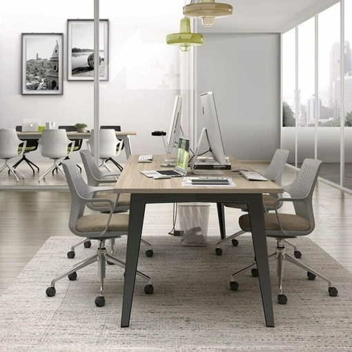 Seduta Operativa Gemma in polipropilene con seduta in tessuto imbottito di Sedie Brianza