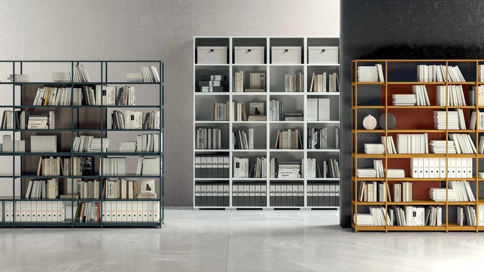 Mobile Ufficio Libreria Halite in melaminico o metallo di MobilOfficeFurniture