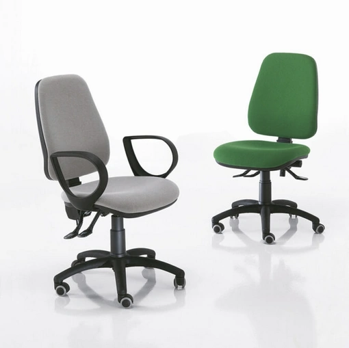 Seduta Operativa Job in tessuto imbottito con schienale ed altezza regolabili di Sedie Brianza