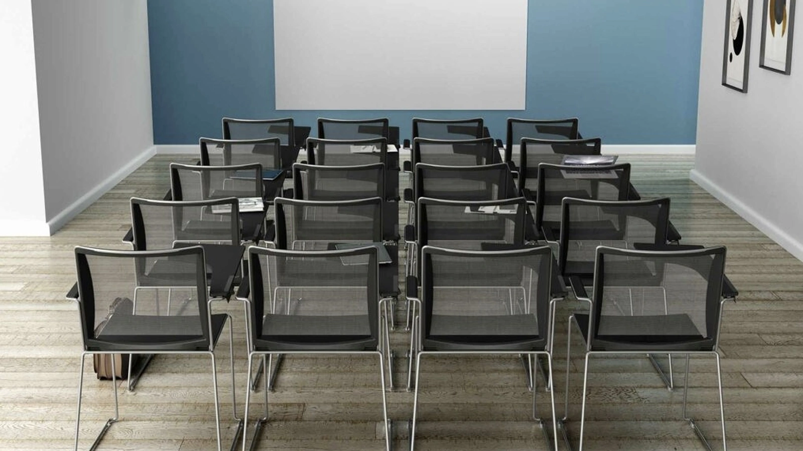 Sedie Ospiti e Attesa Klick RE con schienale in rete tecnica di Sedie Brianza