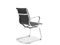 Seduta Ospiti Lab in ecopelle con struttura a slitta in acciaio di Sedie Brianza