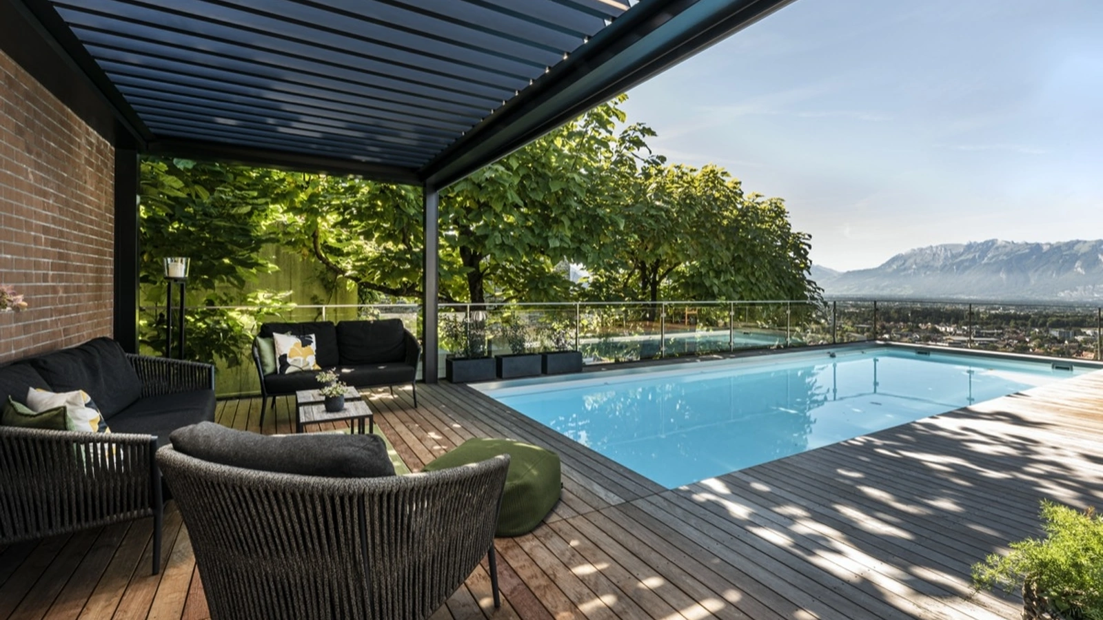 Pergola bioclimatica Imago in alluminio di Corradi