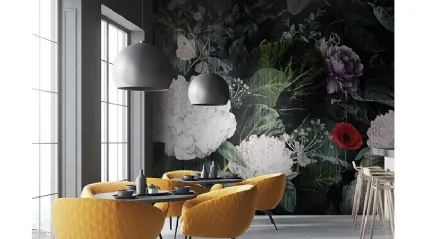 Carta da parati con gigantografie di fiori Giardino di Adriani e Rossi