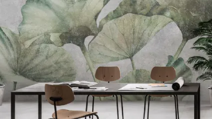 Carta da parati Lotus Leaves di Adriani e Rossi