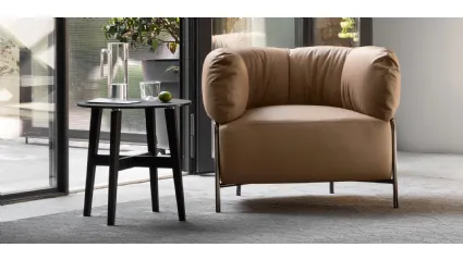 Tavolino rotondo in legno Abrey 01 di Calligaris