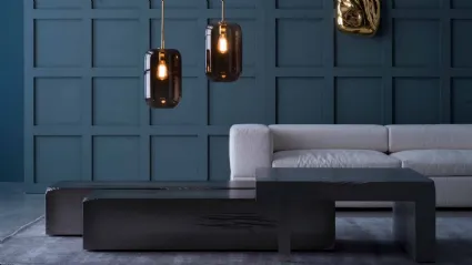 Tavolino laccato golden black Slide di Adriani e Rossi