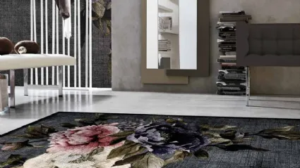 Tappeto con peonie colorate Digit Collection Roses di Adriani e Rossi