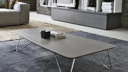 Tavolino base in metallo cromato Flexo di Tomasella