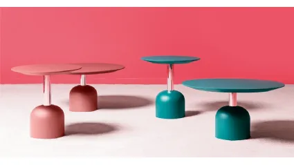 Tavolino di design in laccato opaco Illo di Miniforms 