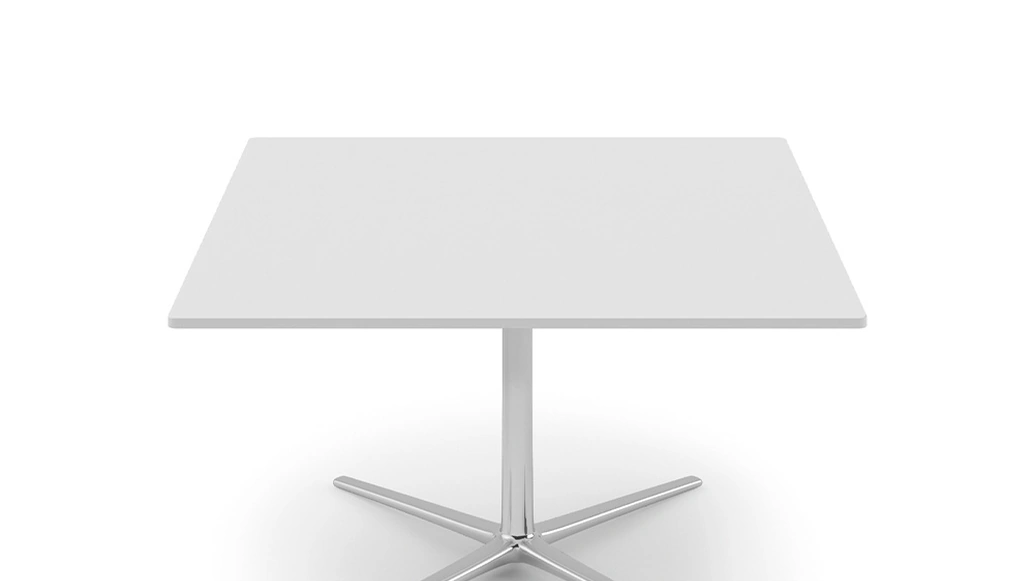 Tavolino Loop Table con top in laminato Bianco e base in alluminio di Infiniti
