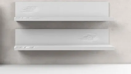 Mensola Line in finitura laccato bianco di Adriani e Rossi