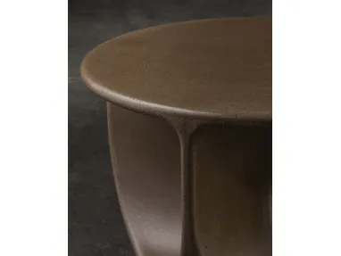 Tavolino Pinto in cemento finitura Nocciola di Miniforms