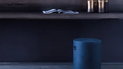 Pouf cilindrico Nappe in gres porcellanato di Adriani e Rossi