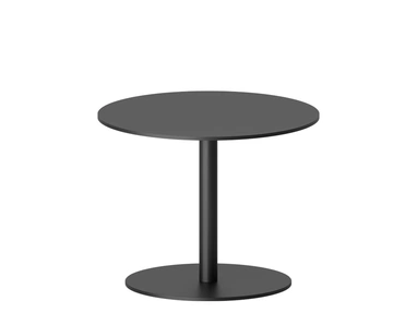 Tavolino Round con top in laminato e base in acciaio di Infiniti