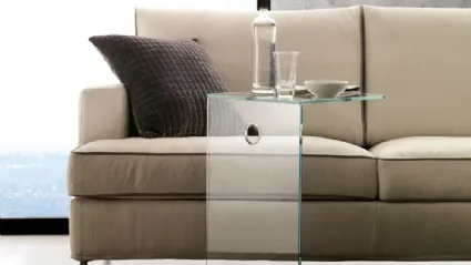 Tavolino Servente in vetro design di Ponti Terenghi