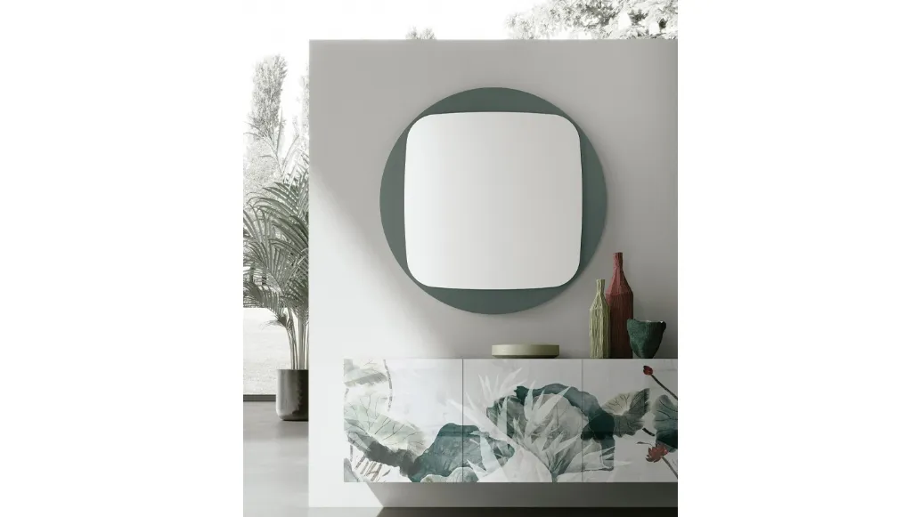 Specchio Space con cornice in vetro di Target Point