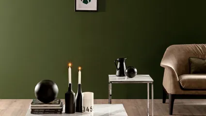 Tavolino moderno Central con top in ceramica di Tonin Casa