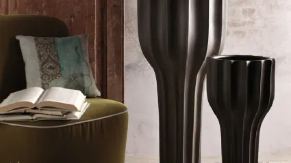Vaso Line Metallic in ceramica di Adriani e Rossi