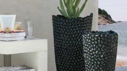 Vaso Nido a nido d'ape in ceramica smaltata lucida di Adriani e Rossi