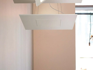 Lampada a sospensione Biquadro in alluminio di Cattaneo