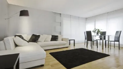 Lampada da parete in alluminio satinato con paralume in tessuto Adjustable di Cattaneo