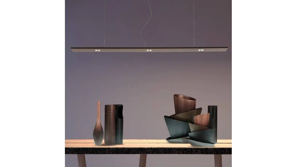 Lampada a sospensione in metallo con tecnologia LED Hi Line di Adriani e Rossi