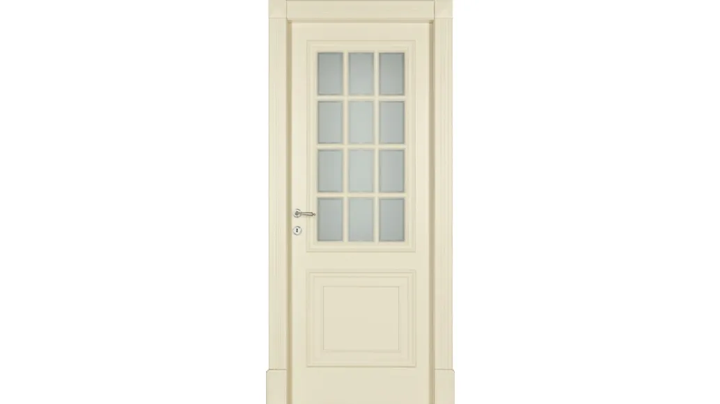 Porta classica con pannello in vetro Camelia di Effebiquattro