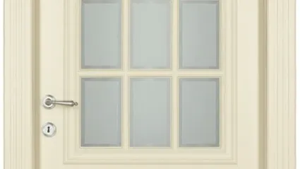 Porta classica con pannello in vetro Camelia di Effebiquattro
