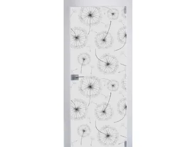 Porta con disegni a battente in cristallo Crea di Effebiquattro