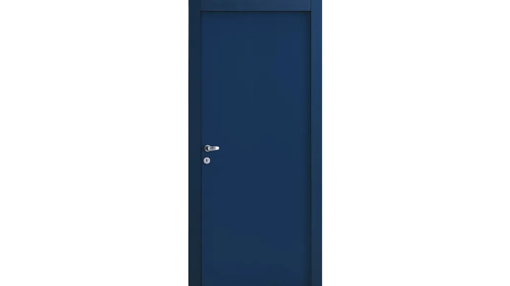 Porta per interni Evoluce mod A battente in laccato Blu Zaffiro di Effebiquattro