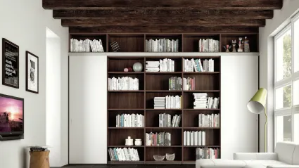 Porta scorrevole per interni Floor Wood 42 in legno laccato di Zemma
