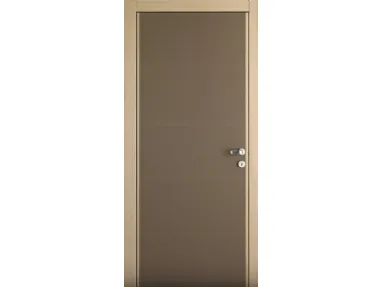 Porta per interni Mood Duo battente in Rovere Biscotto e Ecopelle di Effebiquattro