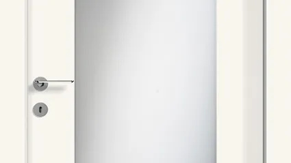 Porta per interni Newport Glass battente in laccato bianco con cristallo bianco di Effebiquattro