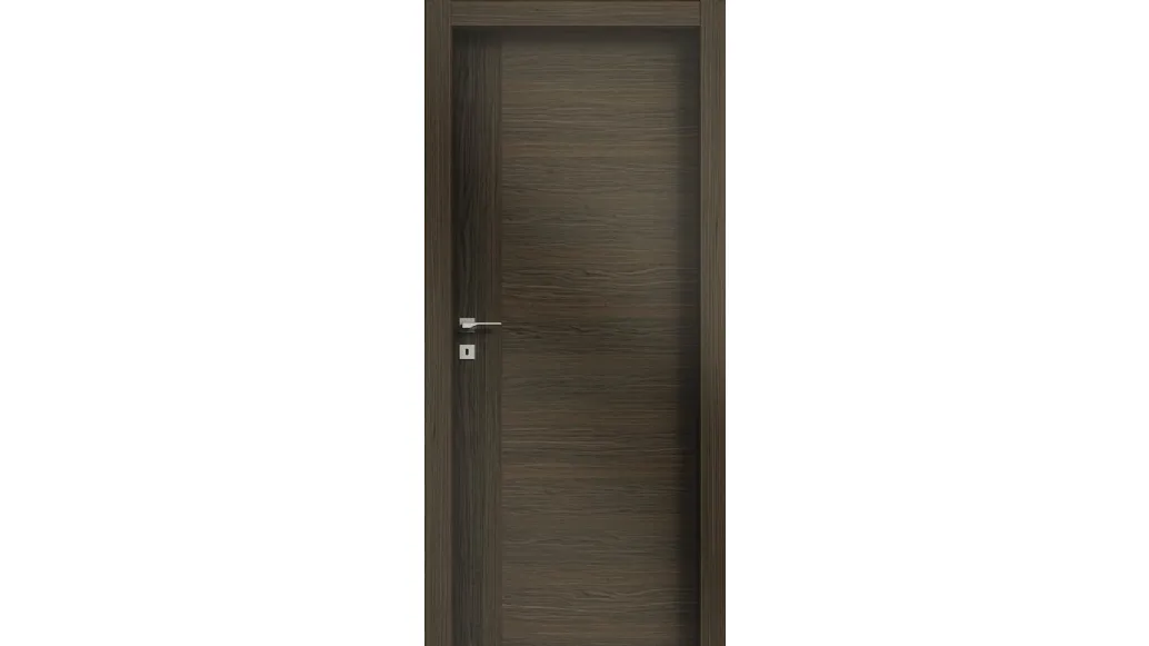 Porta per interni Newport Strip battente in legno Moro di Effebiquattro