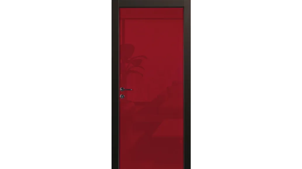 Porta per interni Novaanta battente in laccato poliestere Rosso Rubino di Effebiquattro