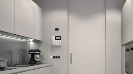 Porta per interni Aria Wood 42 in laccato bianco di Zemma