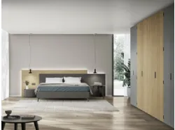 Armadio Ardecò Axel a Libro Ardesia e Rovere di Spagnol Mobili