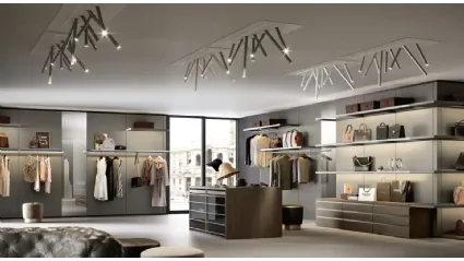 Cabina armadio stile boutique Gemini G227 di Moretti Compact Giorno Notte