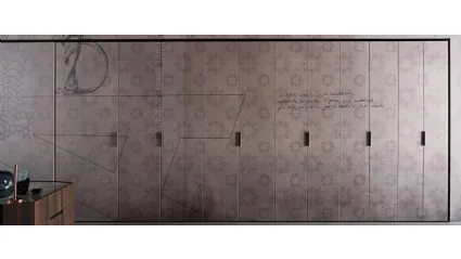 Armadio con moduli al centimetro con grafica Classic Liscia di Zanette