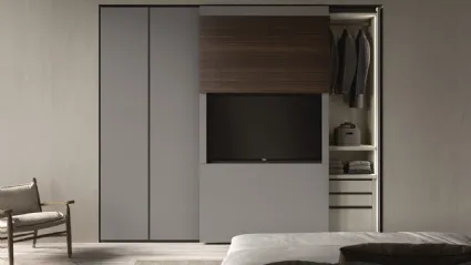 Armadio porta TV con anta scorrevole Sipario di Fimar