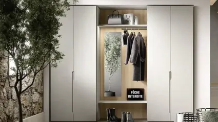 Armadio con ante battenti Utility Ambra U456 di Moretti Compact Giorno Notte