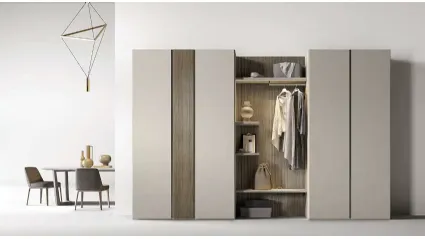 Armadio con ante battenti Utility Bora U454 di Moretti Compact Giorno Notte