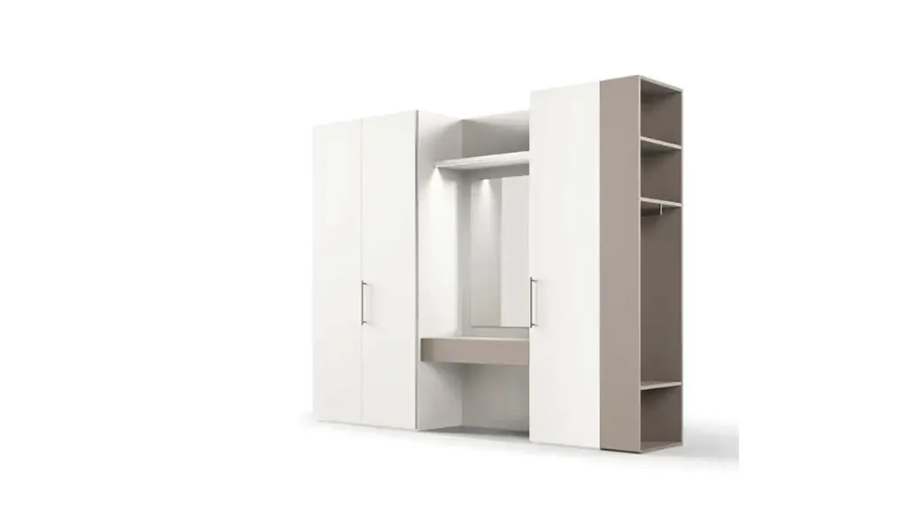 Armadio con ante battenti Utility Libeccio U452 di Moretti Compact Giorno Notte