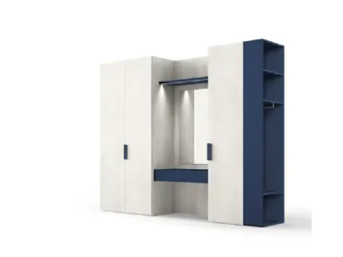 Armadio con ante battenti Utility Libeccio U453 di Moretti Compact Giorno Notte