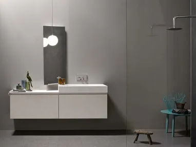 Mobile da Bagno sospeso in melaminico e top in Corian 45 08 di Birex
