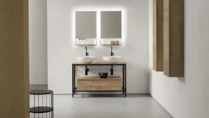 Mobile Bagno da appoggio in nobilitato effetto legno B-GO BG009 di Compab