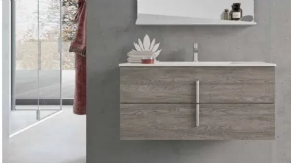 Mobile da Bagno sospeso in melaminico Sablè Grey Start Block 02 di Ardeco