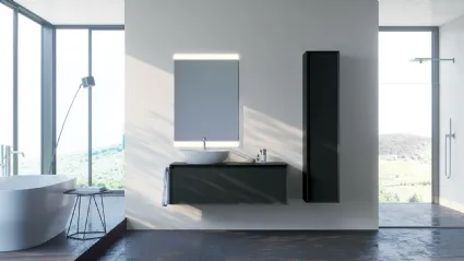 Mobile da Bagno sospeso composizione Q45 12 in melaminico ossido di Licor Design